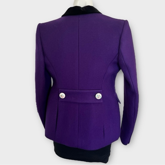 Balenciaga Schoolboy Blazer Purple Velvet Trim – F/W 2007 – Sz 38 Made in Italy - Picture 5 of 16